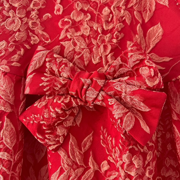 Pili Carrera Red Jaquard Dress for little girl - Picture 3 of 5